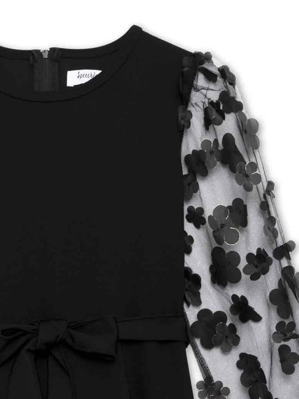 Speechless Girls' Long 3D Mesh Sleeve Scuba Crepe Party Dress. Size 14 - Picture 4 of 10